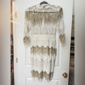 COPY - Zhivago White dress with gold studs size 6-8